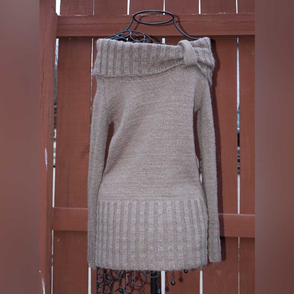 Wet Seal Off the Shoulder Sweater Dress - Picture 2 of 6